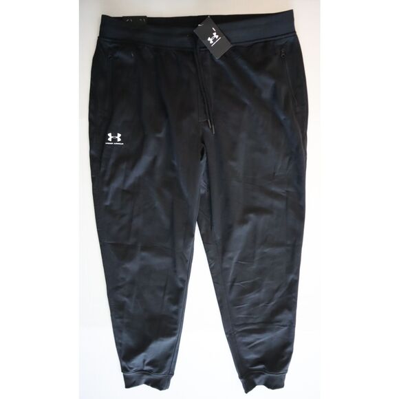 Under Armour 1290261-001 Men's Sz 2XL Black Core Sportstyle Performance Joggers - Picture 1 of 12